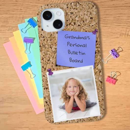 ピン付き紫色のノートのテンプレートカスタム写真 Case-Mate iPhoneケース