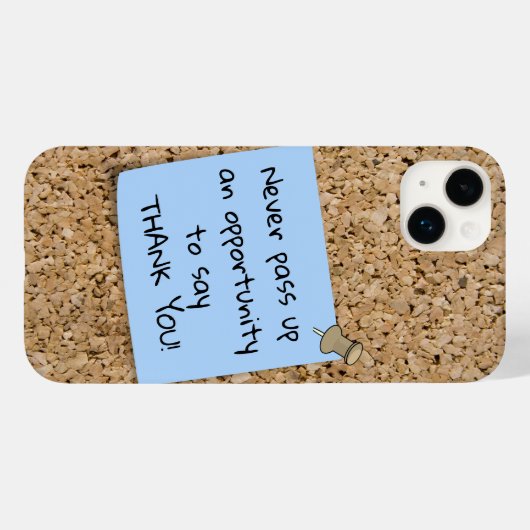 ピン付き青いノートテンプレートメッセージコーク板 Case-Mate iPhoneケース (裏面 (横))