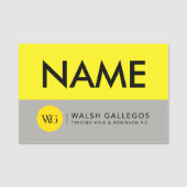 ピン伝統的バック名タグ – カスタマイズ可能 名札 (正面)