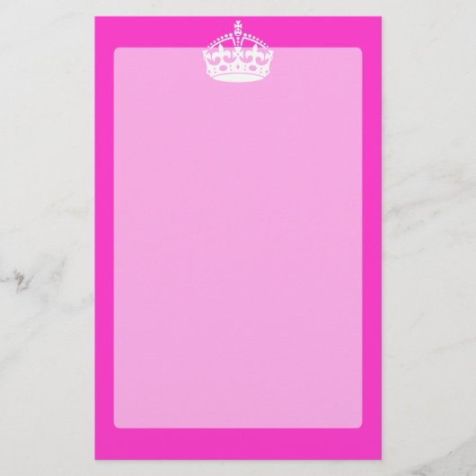 ピン保クのクラウン王室のアイコンのカーム 便箋 (正面)