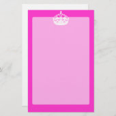 ピン保クのクラウン王室のアイコンのカーム 便箋 (正面/裏面)