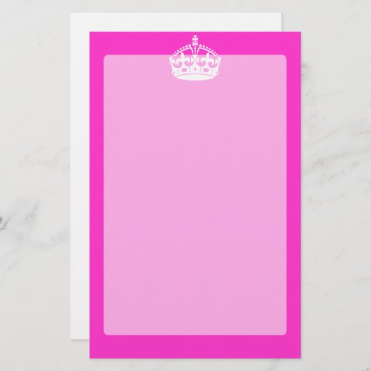 ピン保クのクラウン王室のアイコンのカーム 便箋 (正面/裏面)