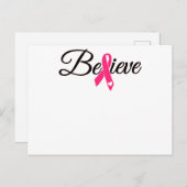 ピン信じクリボン乳がん認識度 インビテーションポストカード (正面/裏面)