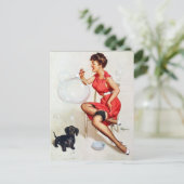 ピン吹アップの泡状はがき ポストカード (スタンド正面)