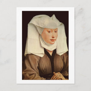 ピン帽子の若い女性のポートレート, c.1435 ポストカード