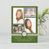 ピン招待状4ストライプフォトグラジェーション 招待状 (スタンド正面)