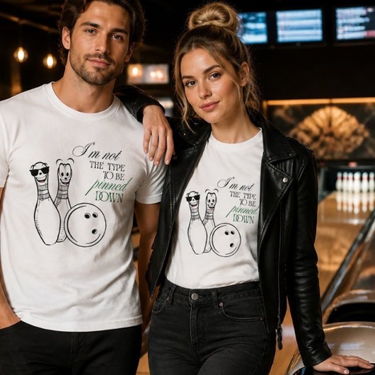 ピン止め楽しいボウリング Tシャツ