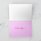 ピン独身のクのハートハッピーバレンタインデー シーズンカード (内部)