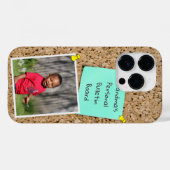 ピン留めティール(緑がかった色)ノートカスタムテンプレート写真 Case-Mate iPhoneケース (裏面 (横))