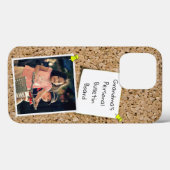 ピン留めホワイトノートのテンプレートカスタム写真 Case-Mate iPhoneケース (裏面 (横))