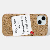 ピン留めホワイトノートテンプレートメッセージコーク板 Case-Mate iPhoneケース (裏面 (横))