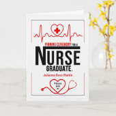 ピン留め式看護学校卒業生 カード (黄色い花)