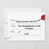 ピン留め招待状 案内状 (裏面)