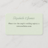 ピン留め＆ステッチの「結婚式準備中」同封カード エンクロージャーカード (正面)