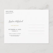 ピン素朴クのフローラ写真保存日招待状 ポストカード (裏面)