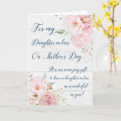 ピン素朴クフラワーズの義母の日の娘 カード (黄色い花)