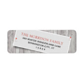 ピン素朴差出人住所 ラベル (正面)