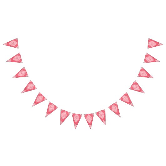 ピン華美からグラデーションを特徴とする織物デザイン バンティングフラッグ (全)