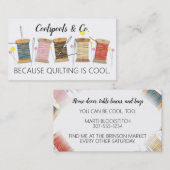 ピン針糸スプール裁縫キルティングキルタ 名刺 (正面/裏面)