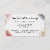 ピン針糸スプール裁縫キルティングキルタ 名刺 (裏面)