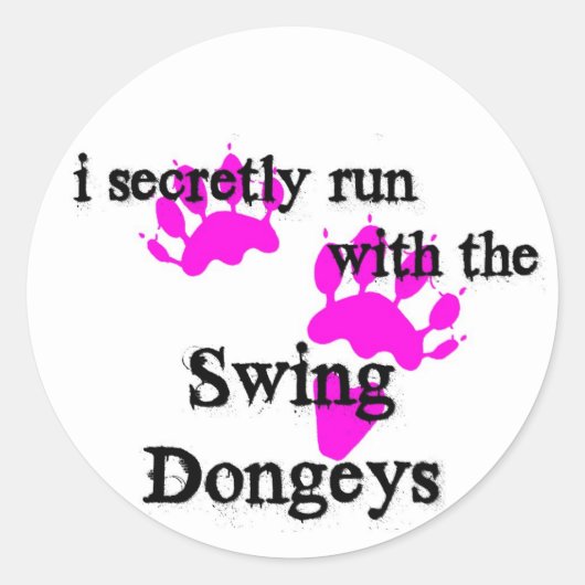 ピンSwingDongeys ラウンドシール (正面)