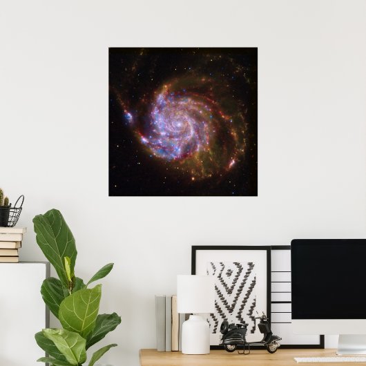 ピンwheelでの星の誕生:M101銀河 ポスター (ホームオフィス)
