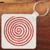 ピンwheel モザイク メタル スクエア キーチェーン (裏面)