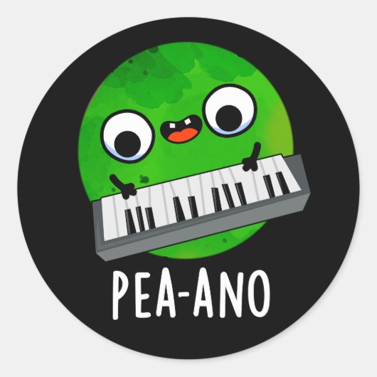 ピーアノおもしろいミュージックベギーPea Pun Dark BG ラウンドシール (正面)