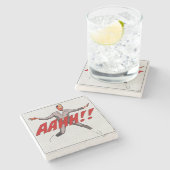 ピーウィーの「アハ」コースター ストーンコースター (横)