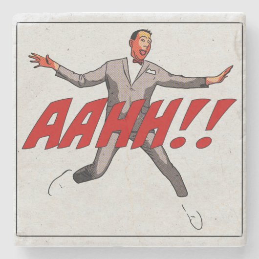 ピーウィーの「アハ」コースター ストーンコースター (正面)