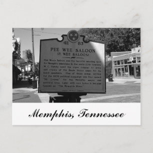 ピーウィーサルーンヒストリカルマーカメンフィスTennessee ポストカード