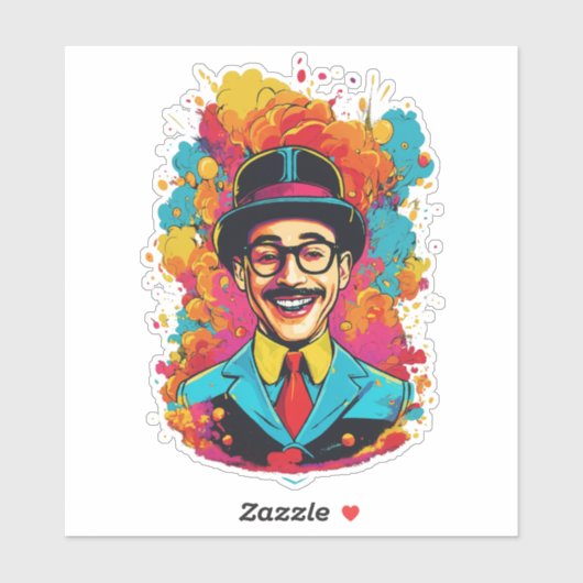 ピーウィーハーマンオーバルステッカー シール (シート)