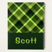 ピーエレガントグリーンプレイドモノグラムプランナー プランナー手帳 (裏面)