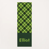 ピーエレガントグリーンプレイドモノグラムヨガマット ヨガマット (正面)