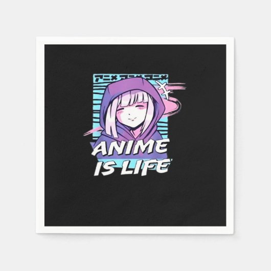 ピーカブーアニメおもしろいー スタンダードカクテルナプキン (正面)