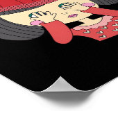 ピーカブーガールスロースデザイン ポスター (角)