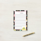 ピーカブーブラックベビーチックノート ポストイット (デスク上)