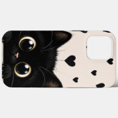 ピーカブーミッドナイト子猫スマホケース Case-Mate iPhoneケース (裏面 (横))