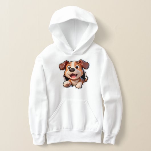 ピーカブー・パピー - かわいい犬のフロント&テイルバック (レイダウン)