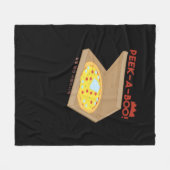 ピーカボベーシック&おもしろいデザイン フリースブランケット (正面(横))