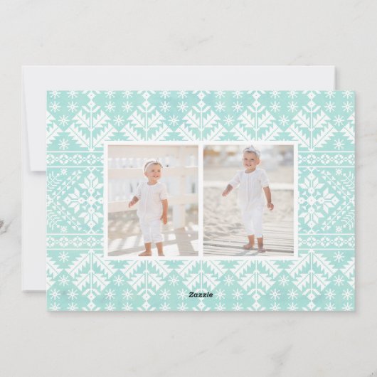 ピーカボー喜び | 休日の写真カード シーズンカード (裏面)