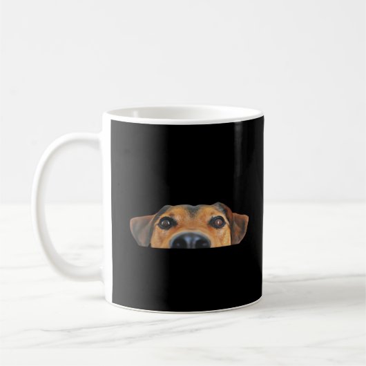 ピーカボー犬 コーヒーマグカップ (左)
