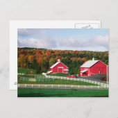 ピーカムの近くのバーモントの農場。解放 ポストカード (正面/裏面)