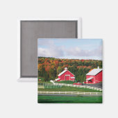 ピーカムの近くのバーモントの農場。解放 マグネット (正面/裏面)