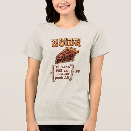 ピーカンパイの発音 トライブレンドTシャツ (正面)