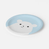ピーカーブ式白くまの紙皿 ペーパープレート (アングル)