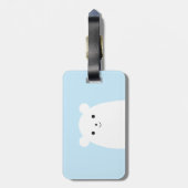 ピーカーブ式白くまの荷物のラベル ラゲッジタグ (裏面縦)
