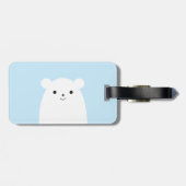 ピーカーブ式白くまの荷物のラベル ラゲッジタグ (裏面横)
