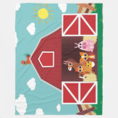 ピーカーブ式納屋の昼間の景色のグループ1 フリースブランケット (正面)