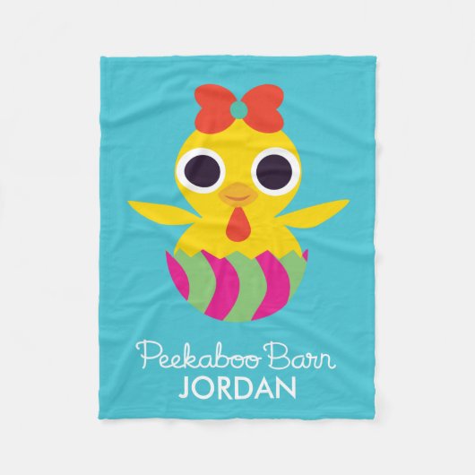 ピーカーブ式納屋イースター| Baylaひよこ フリースブランケット (正面)